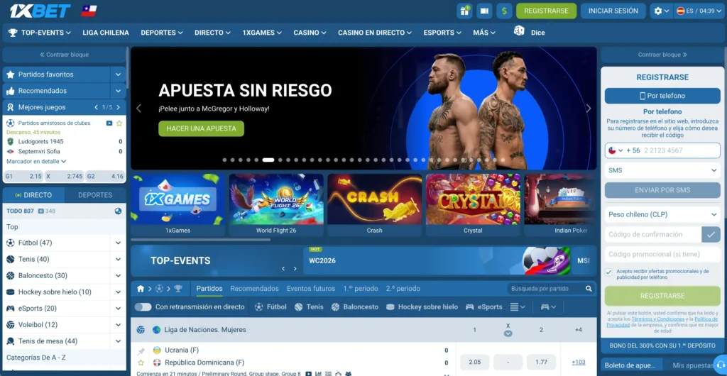 1xbet casino Chile